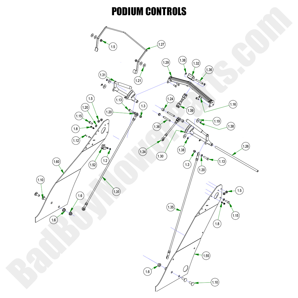 3258 - Bad Boy Mower Parts Lookup > 2023 > Walk Behind > Podium Controls